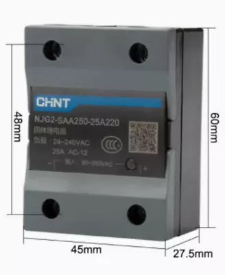 1PC New Chint NJG2-SAA250-25A220  AA25A 220V Solid State Relay Brand • $32.88