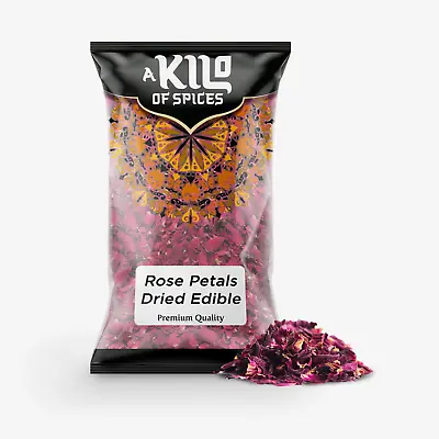 Rose Petals Edible Dried Biodegradable Premium Quality 200g 5kg • £10.84