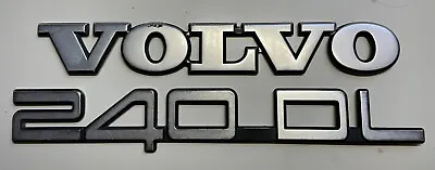 86-92 Volvo 240 DL Rear Trunk Lid Nameplate Emblems Badge Logo Set Pair OEM • $22.99