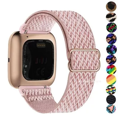 For Fitbit Versa 3 / Sense Nylon Strap Fabric Elastic Band Stretchable Watchband • $9.99