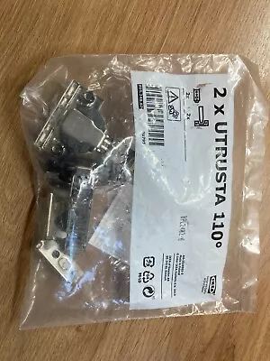 IKEA HINGES UTRUSTA METOD KITCHEN 110 ANGLE X2 In BRAND NEW PACK 805.248.82 • £7