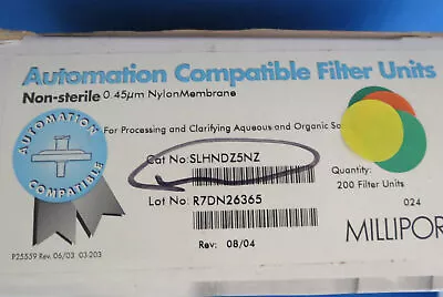 Pack 200 Millipore Automation Zymark Compatible Filters 0.45 Âµm Nylon SLHNDZ5NZ • $179.95
