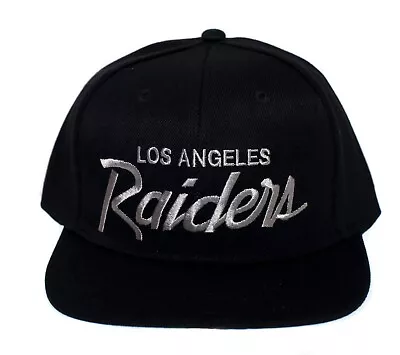 Los Angeles Raiders LA Hat Script Black Snapback Cap 90s Rap NWA ICE CUBE EAZY E • $21.99