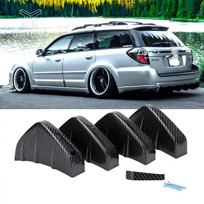 For Subaru Forester Carbon Fiber Rear Bumper Lip Diffuser Shark 4 Fins Splitter • $27.25