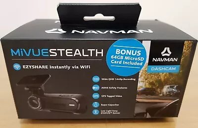 NAVMAN MiVue STEALTH Dashcam FREE 64GB Micro SD Card QHD 1440p Video Recording  • $279.90