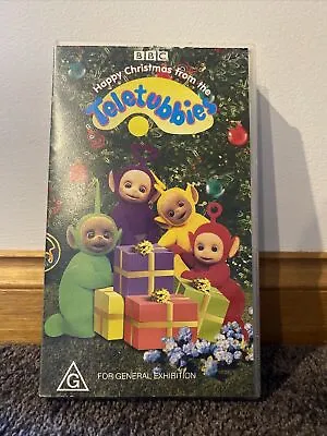 Happy Christmas From The Teletubbies VHS BBC 1997 Dipsy LaLa Tinky Winky Poh • $20