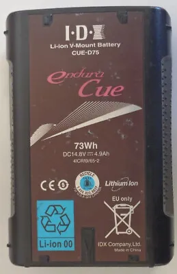 IDX Endura CUE-D75 14.4V 73Wh Li-ion V-Mount Rechargeable Battery • $99.95