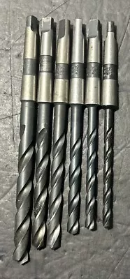 Lot Of 6 Morse Taper MT1 HSS Drill Bits Lathe Machinist Morse Taper USA Used • $25