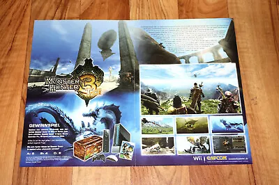 Monster Hunter Tri Capcom Wii U Wii Nintendo 3DS Rare Small Promo Poster 40x30cm • $40.39