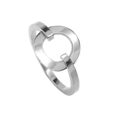 Simple Stainless Steel Open Circle Eternity Ring For Women By Loralyn Designs • $29.99