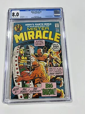 Mister Miracle 4 Cgc 8.0 Ow/w Pages 1st Big Barda Dc Comics 1971 • $169.99