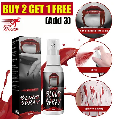 Fake Blood Spray Halloween Zombie Vampire Fancy Dress For Special Effects Makeup • £3.59