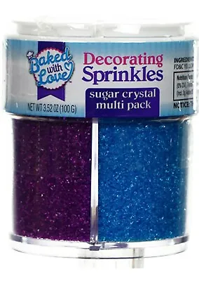Decorating Sprinkles Sugar Crystal 4 Colors  Baked With Love • £4.82