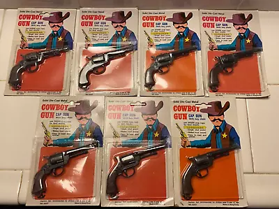 Sealed Cowboy Cap Gun Pistol Die Cast Metal Key Chain KC Hong Kong VTG NOS X 7 • $29.99