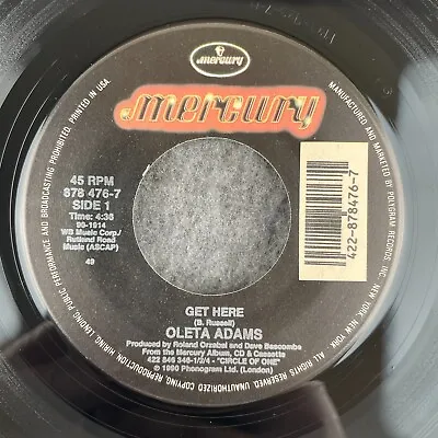 OLETA ADAMS Get Here / Watch What Happens 45 Mercury 878 476-7 NEW UNPLAYED SOUL • $4