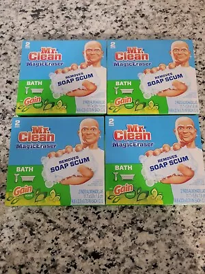 4 Mr. Clean BATH Gain Scent Magic Eraser 2 Pack Equals 8 Pads Total • $21.99
