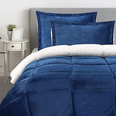 All Season Alternative Fleece Comforter - Reversible Sherpa Utopia Bedding • $40.84