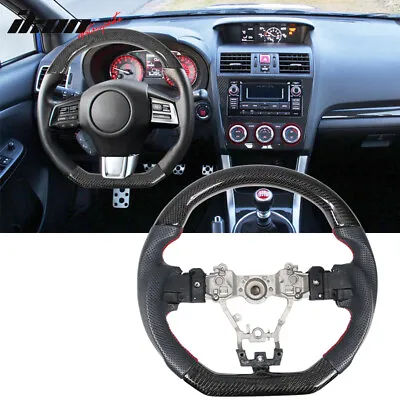 Fits 15-21 Subaru WRX & STI Steering Wheel W/Red Strip Carbon Fiber CF Leather • $379.99