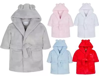 Baby Elephant Dressing Gown Babies Infants Ears Hooded Bathrobe Robe Nightwear • £11.99