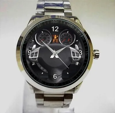 Hot 2009 Mitsubishi Lancer Steering Wheel Item Collection Sport Metal Watch • $24.99