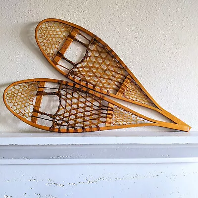 VTG UNWORN Handmade In Canada Faber 12x42  Wood Snowshoes PREPARE FOR THE STORM! • $249.99