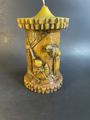 Vintage MCM Johann Gunter Walldurn-Baden Schutzmarke Carved Candle 7” • $33.15