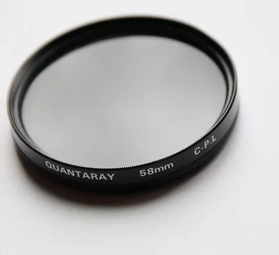 Quantaray 58mm Circular Polarizer  Lens Filter CP-58 24-166-7450 Made In Japan • $10