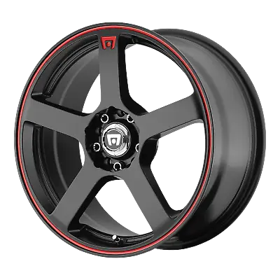 17x7 Motegi MR116 Black W/Red Stripe Wheels 5x100/5x4.5 (40mm) Set Of 4 • $695.40