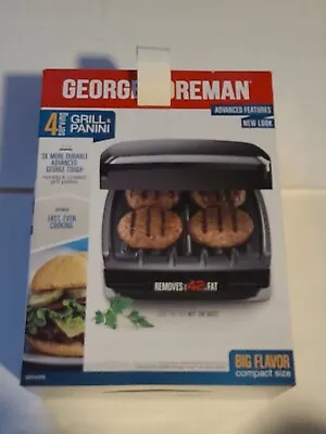 $28.99 • Buy George Foreman GR340FB 4-Serving Plate Electric Indoor Grill Black SEALED NEW