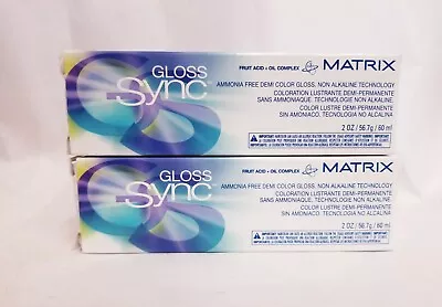 🎯 2 LOT Matrix Gloss Sync Gloss SSH-GV Demi-Color Hair Gloss 2 Oz 🎯 DEAL 🎯 • $17.95