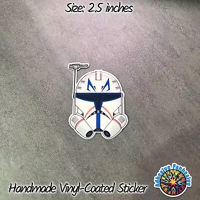 Captain Rex Helmet Star Wars Vinyl Coated Sticker • $1.95