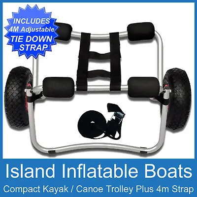$53.85 • Buy KAYAK ✱ TROLLEY ✱ Canoe Aluminium Collapsible Wheel Cart Boat Foldable FREE POST