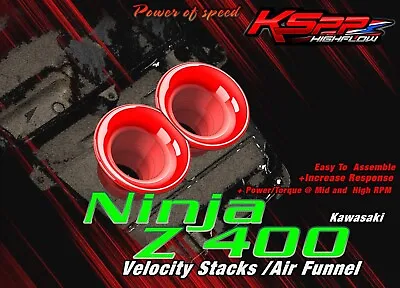 Velocity Stack Kawasaki Ninja400  2018-2023 Air Intake Funnel • $115