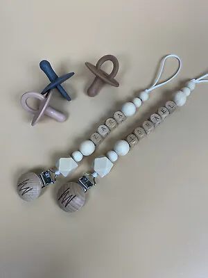 Personalized Pacifier Clip - All Wood • $25