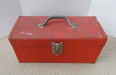 Vintage Kennedy  Model KK-16 Red Steel Tool Box With  Metal  Handle • $29.99