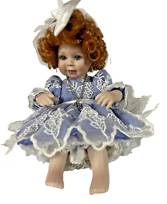 Marie Osmond Hand Crafted Blue Laced Dress Lacey Tiny Tot 5  Doll 2008 With Box • $26.99