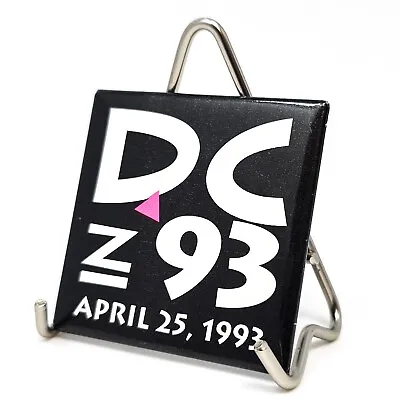 Vintage 'DC IN 93' March On Washington L.G.B.T.Q.I.A.+ Pinback • $19.99