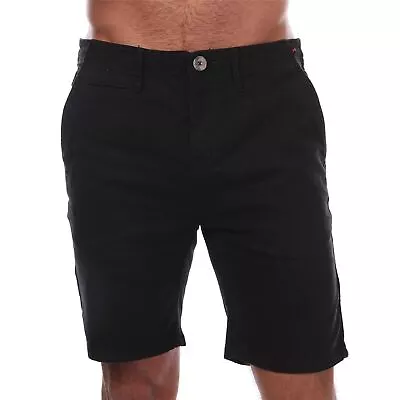 Men's Luke 1977 Corbitt Tailored Chino Short In Black • £22.99