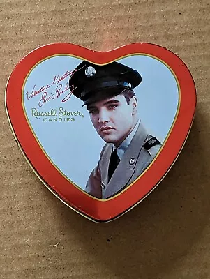 1998 Elvis Presley Heart Shaped Tin Russel Stover Valentines Army Fatigues • $5