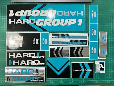 Haro Group 1 Rs1 TURQUOISE Bmx Sticker Decals • $61.42