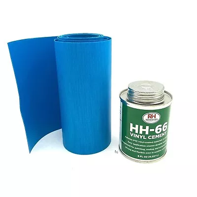 Bounce House Vinyl Repair Kit 6  X 5' Blue Vinyl And 8oz Vinyl Glue • $24.95