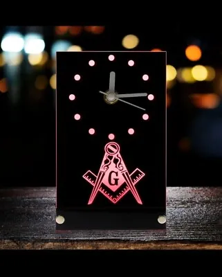 Light Up Masonic Clock (Coral/Salmon) • $27