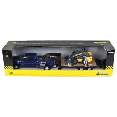 ERTL-1/32 RAM 3500 With New Holland L230 Skid Steer And Gooseneck Trailer • $42.52