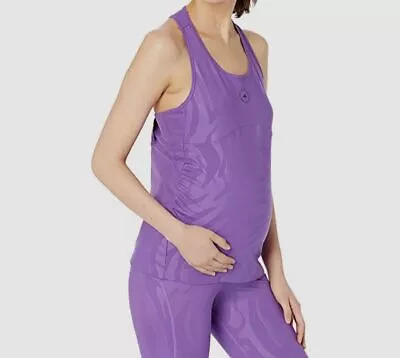 $87 Adidas By Stella McCartney Womens Purple Racerback Tank Top Maternity Size L • $27.58