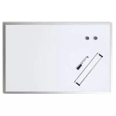  23 X 35 In. Magnetic Dry Erase Board Whiteboard Silver Aluminum Finish Frame • $18.12