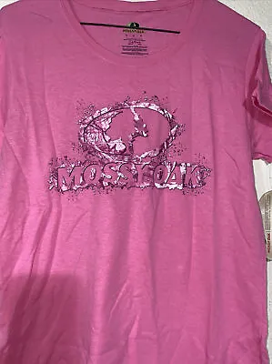 Mossy Oak  Graphic Logo Pink Camouflage T-Shirt Pink Women’s Medium • $5.60