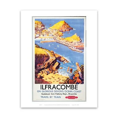 Ilfracombe Clifftop View Of The Beach 28x35cm Art Print Vintage Railway Posters • £9.99