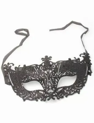 £2 • Buy ***Black Glitter Masquerade Mask Stag Hen Party Balls Fancy Dress Masks Filigree