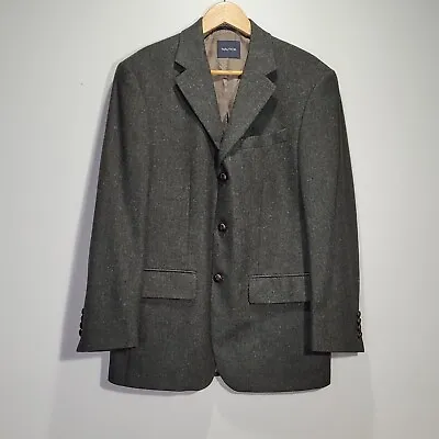 Bohemian Style Earth Green 100% Wool Nautica Sport Coat With Large Front Pockets • $53.82