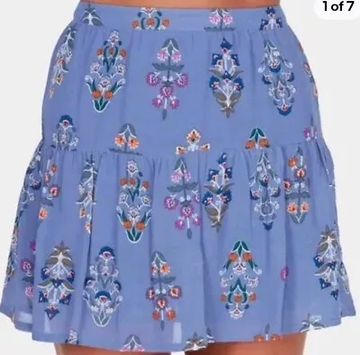 TIGERLILY Hydra Paisley Floral Skater Mini Skirt SIZE 8 • $28